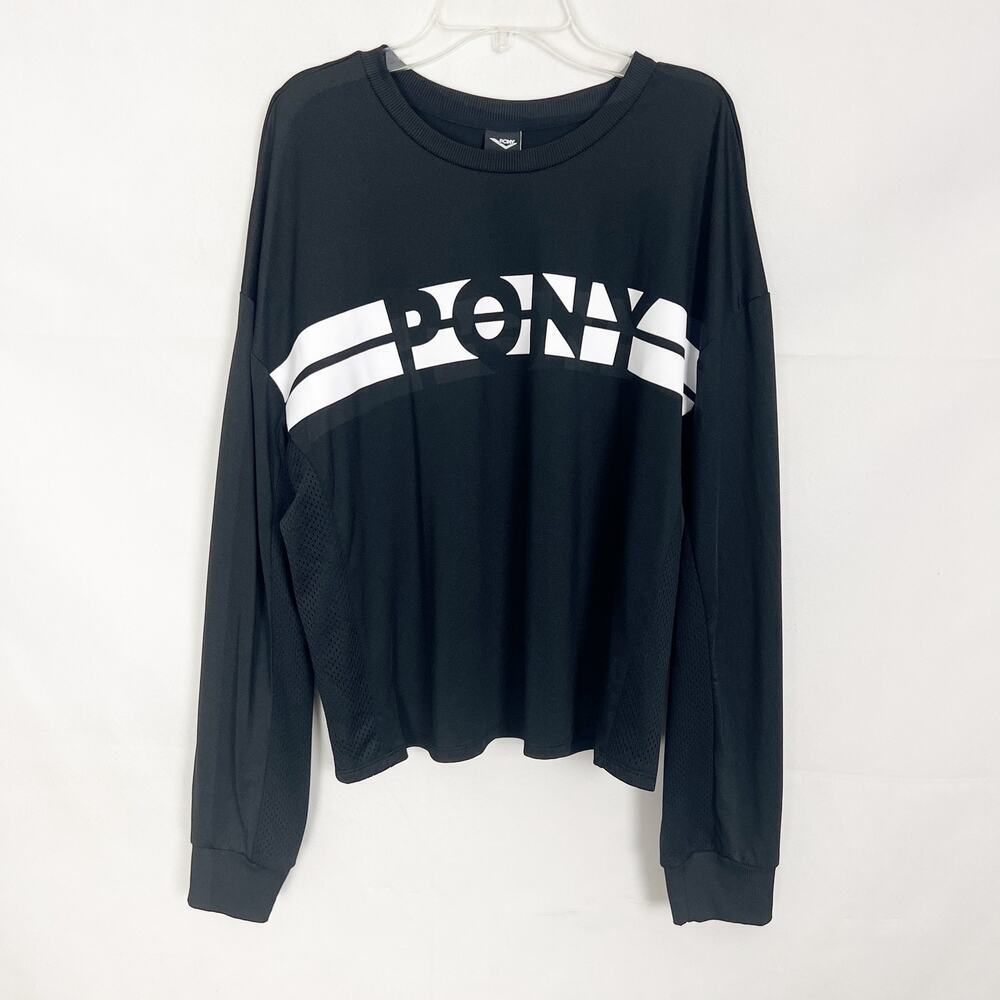 PONY Womens Shirt Large Pullover Stretch Breathable Athletic Sportswear Active